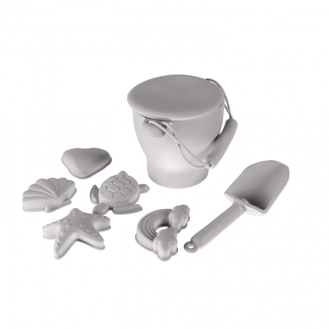 Set da sabbia in silicone colore grigio tortora