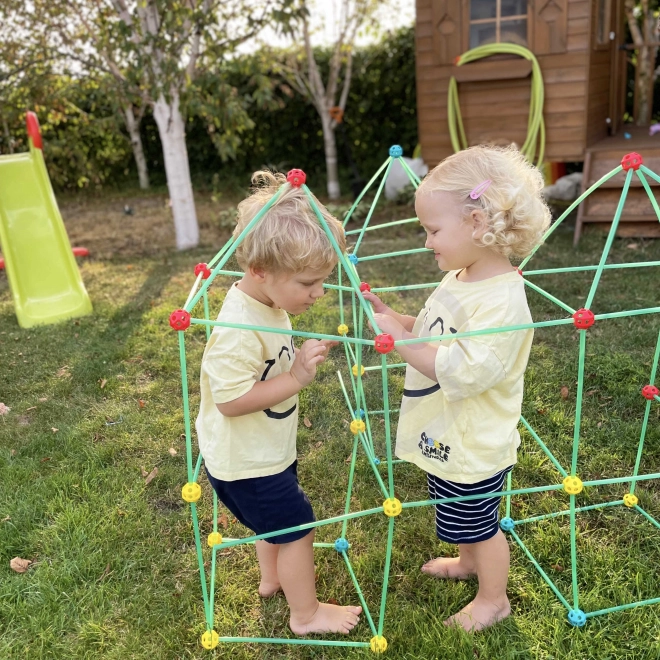 WOOPIE Grandi mattoncini da costruzione set tenda Cannucce Tubetti 128 pezzi
