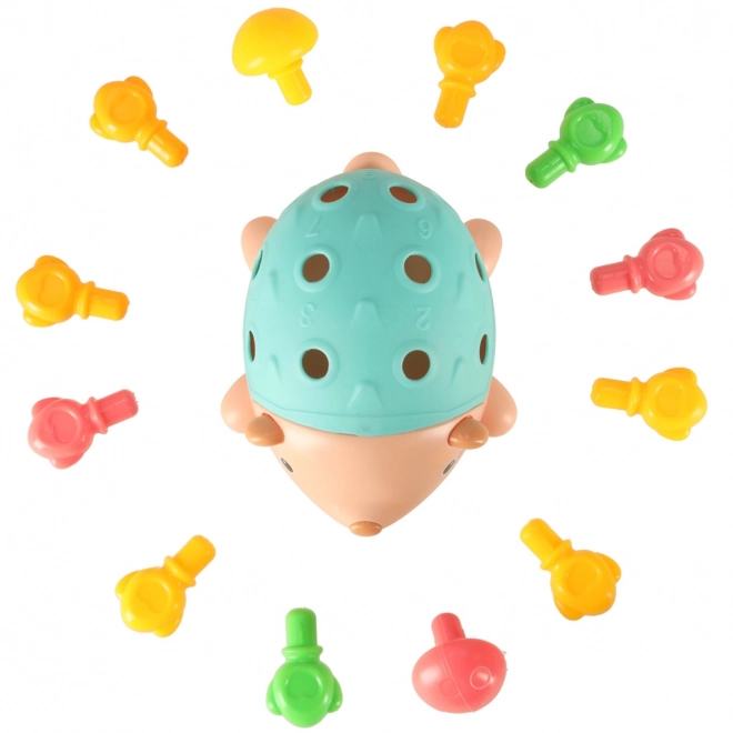 Jeżino educativo montessori con spine colorate