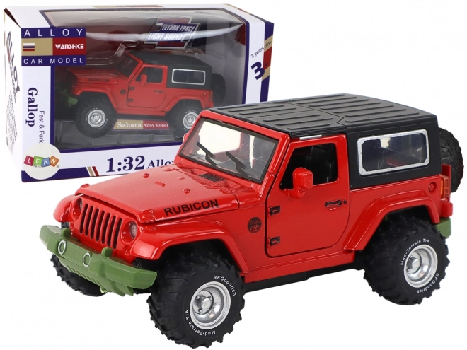 Auto fuoristrada frizione con batterie metallo rosso 1:32