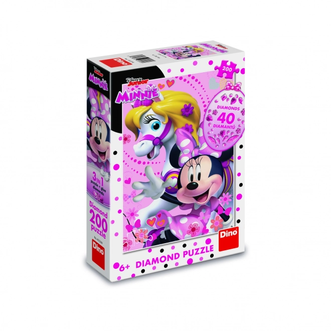 Puzzle con gemme Minnie 200 pezzi