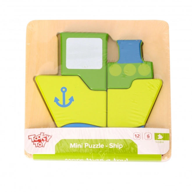 Puzzle di legno a tema nave per bambini TOOKY TOY