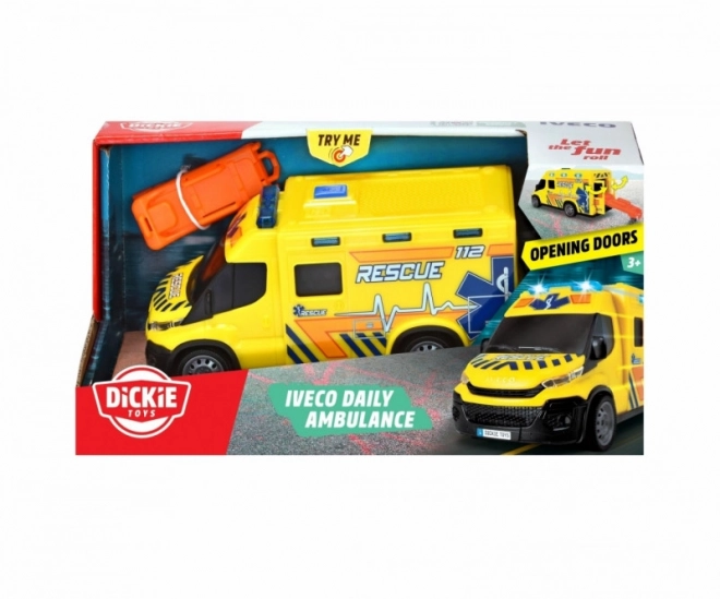 Ambulanza giocattolo Iveco Dickie Toys con luci e suoni