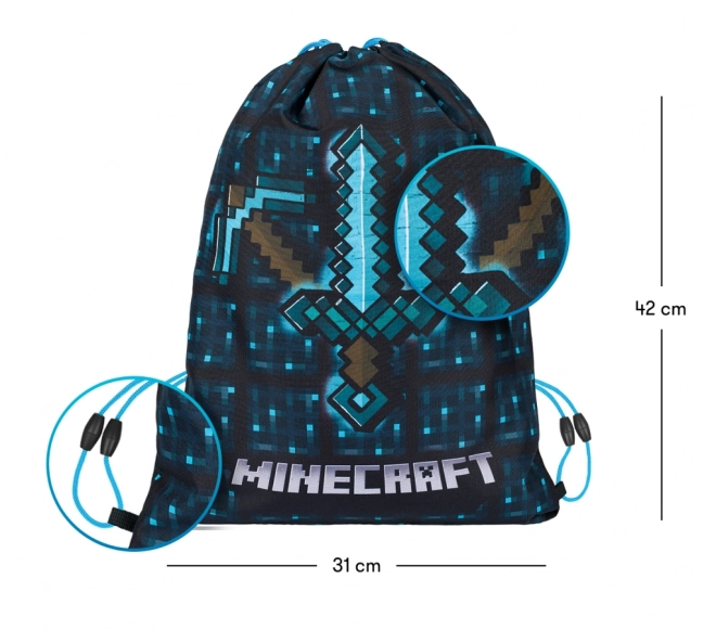 Set Minecraft 2 con Ascia e Spada Blu