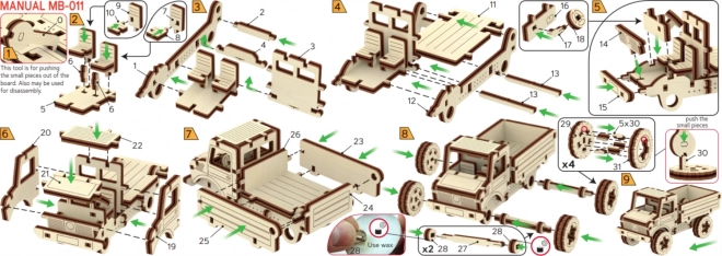 Puzzle 3D in legno Superfast Camion