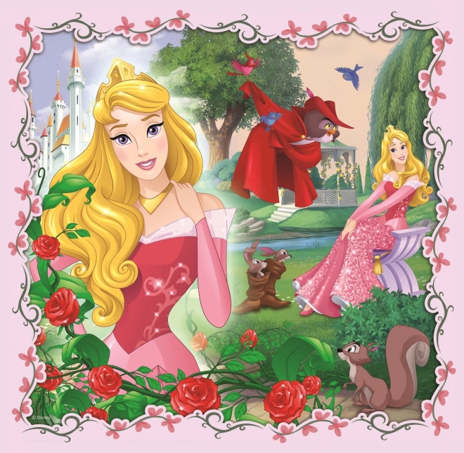 Puzzle Trefl principesse Disney con amici 3 in 1