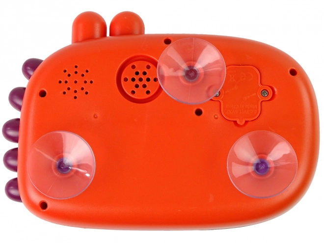 Giocattolo da bagno per bambini Dino – generatore di bolle rosso a batteria