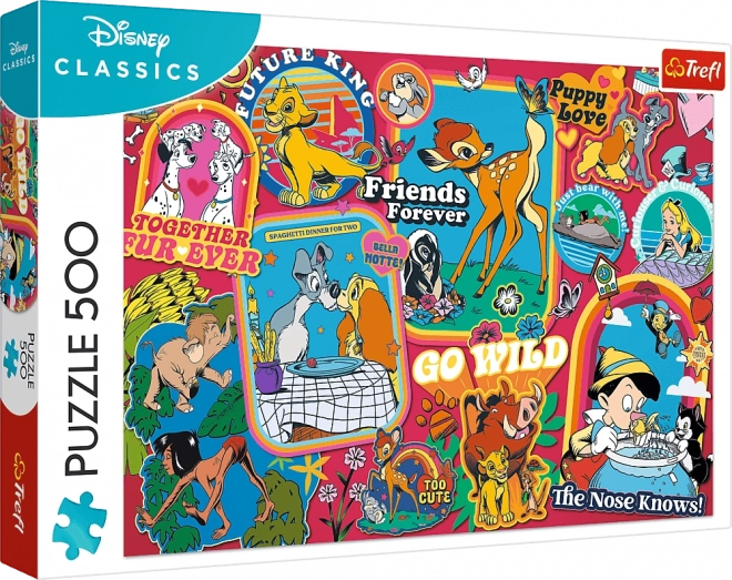 Puzzle 500 pezzi - Disney attraverso gli anni