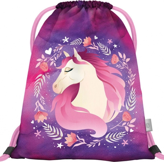 Set BAAGL Zippy Plus Cavallo: Cartella, Astuccio, Sacchetto, Grembiule, Portafoglio