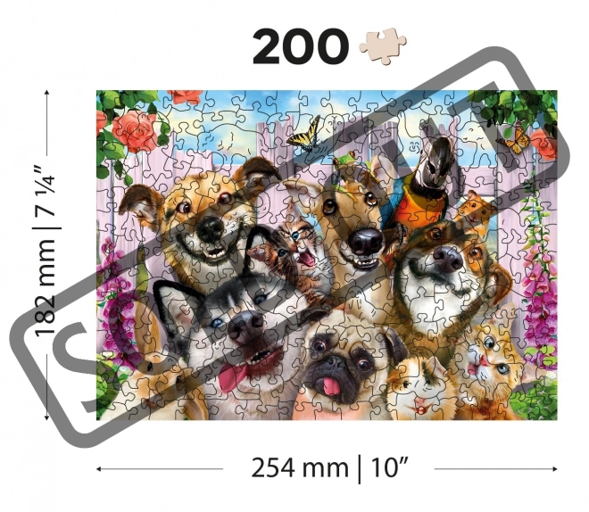 Puzzle in legno Wooden City pazzi animali 2 in 1