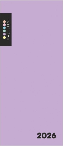 Agenda mensile 2026 PASTELINI viola