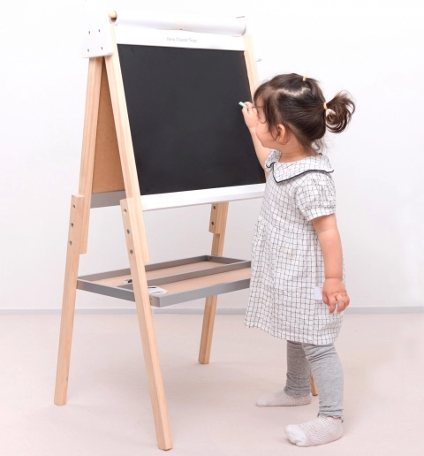 Lavagna in legno bifacciale per bambini