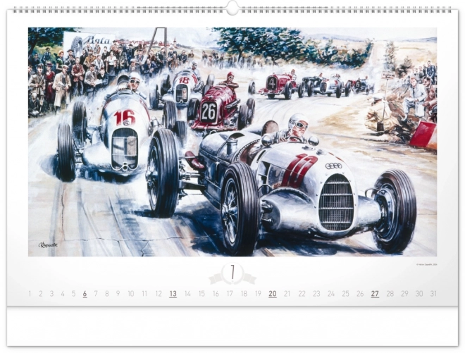 Calendario Murale Oldtimers di Václav Zapadlík 2025