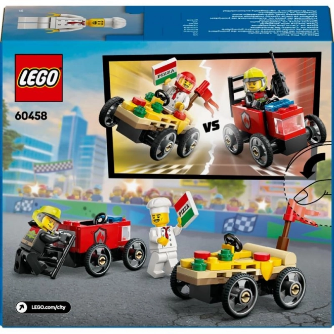 Lego Set Gara Di Auto: Pizza Contro Camion Dei Pompieri