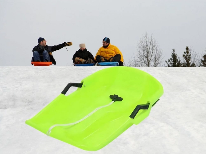 Slitta in plastica con freni e corda di traino