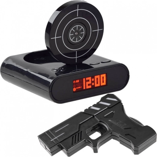 Sveglia con pistola e bersaglio – sveglia interattiva da tiro