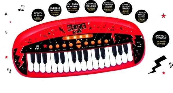 Pianola musicale per bambini ROCK STAR 31 tasti