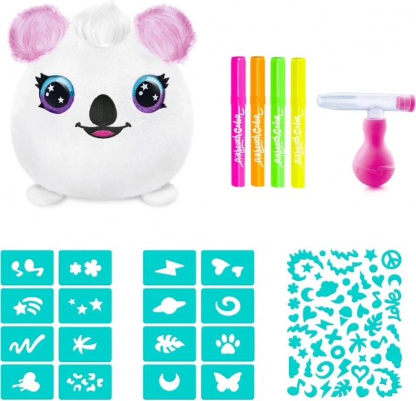 Set creativo Airbrush Neon con peluche squish