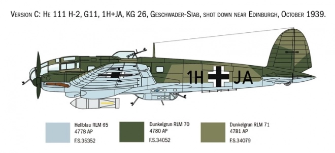 Modello in plastica Heinkel He 111H Battaglia d'Inghilterra 80° Anniversario