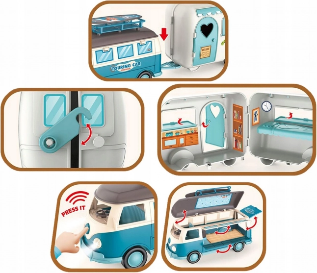 Woopie Karavan XL pro panenky Set da campeggio con rimorchio