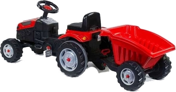 Trattore a pedali Farmer GoTrac Maxi con rimorchio Ruote silenziose