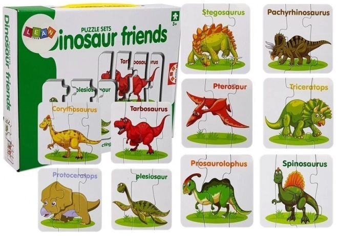 Puzzle educativi dinosauri inglese dieci connessioni