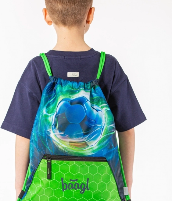 Set di accessori scolastici Baagl Zippy Plus con motivo palla da calcio