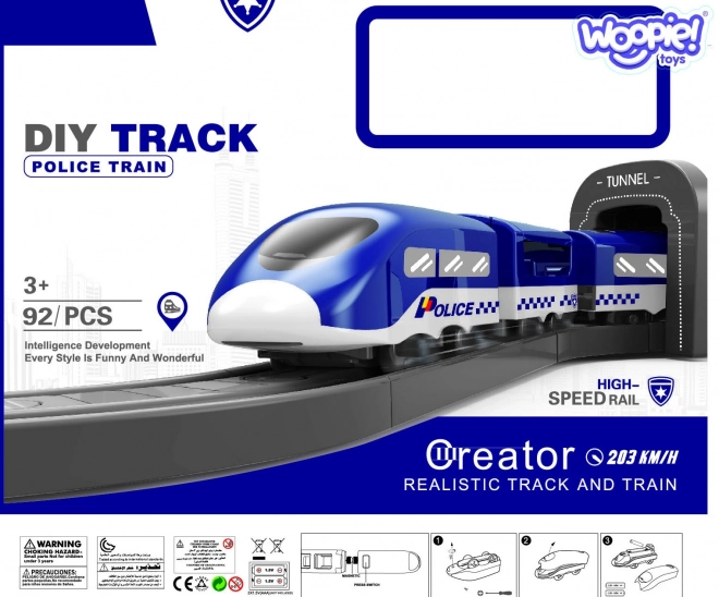 Stazione Di Polizia Giocattolo Treno Elicottero Elettrico Woopie