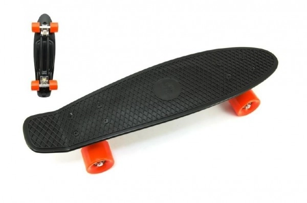 Skateboard Pennyboard – nero, ruote arancioni