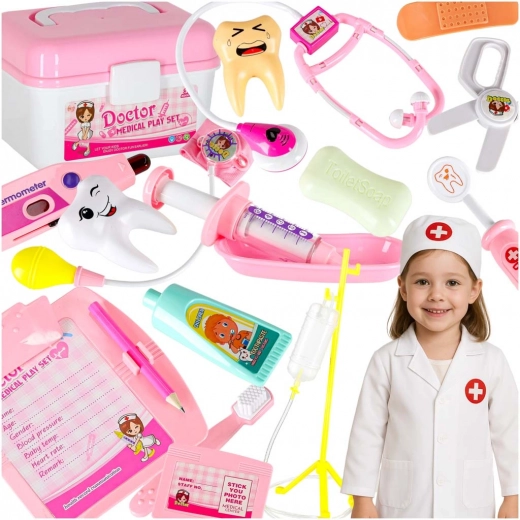 Valigetta piena di accessori per medico e dentista