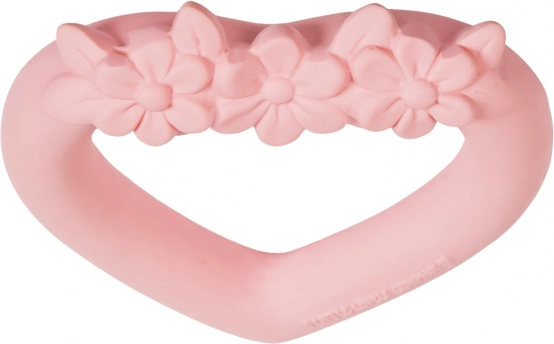 Massaggiagengive in gomma naturale Cuore Rosa