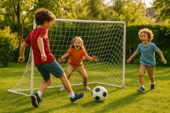 Due porte da calcio con rete 180x122cm ECOTOYS