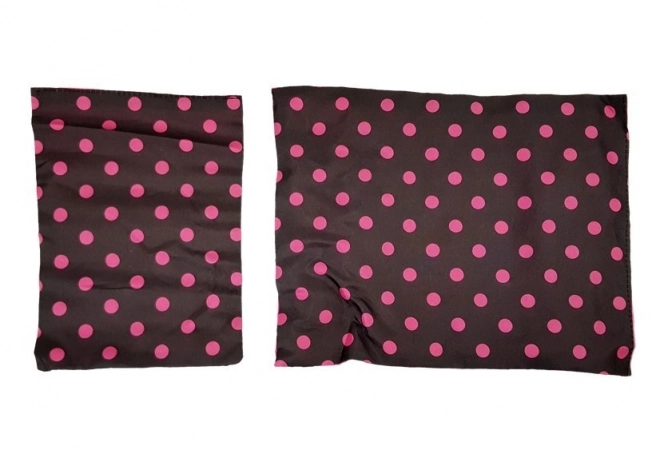 Letto per bambole Alice nero e rosa