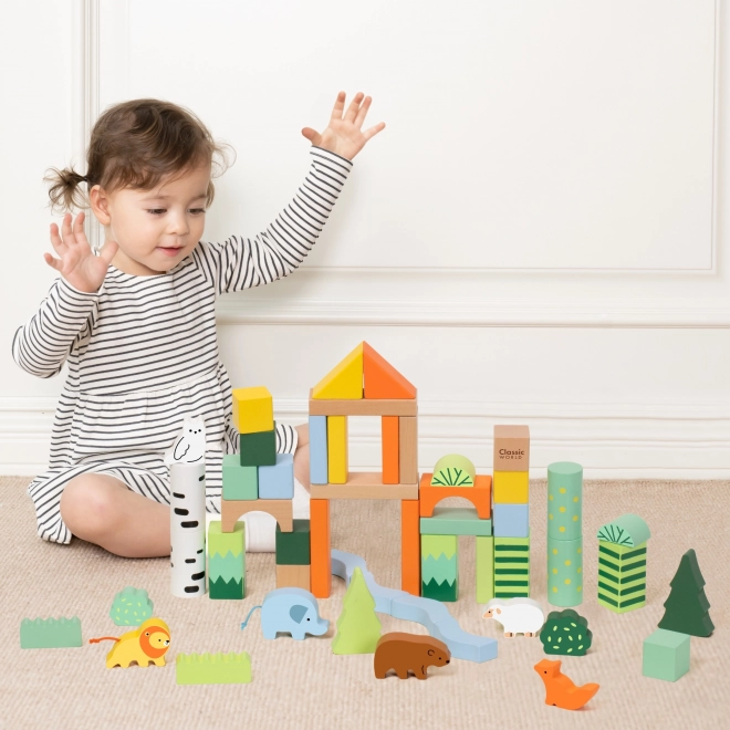 Blocchi di Legno Creativi Mondo della Foresta Classic World 50 pz