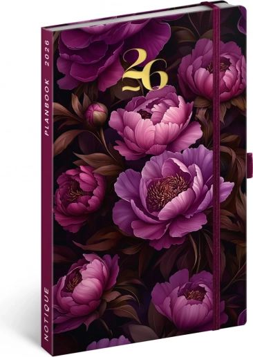 Agenda e taccuino NOTIQUE Planbook Fiori Viola 2026