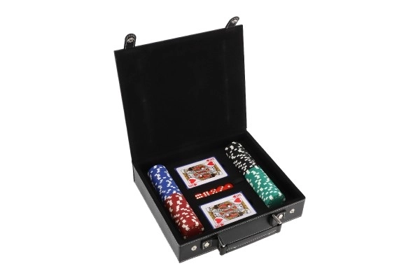 Set Poker 100 Pezzi con Carte e Dadi in Valigetta