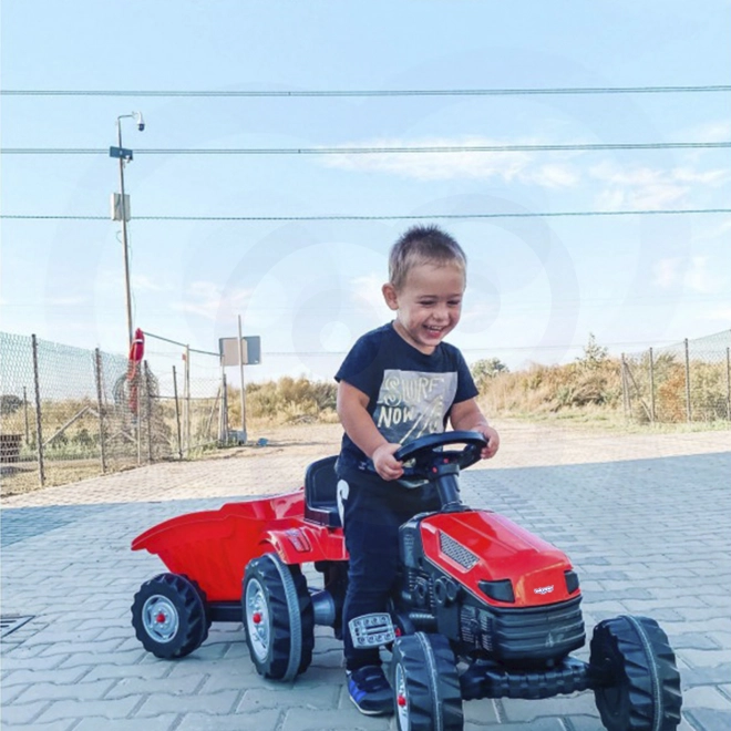 Trattore a pedali Farmer GoTrac Maxi con rimorchio Ruote silenziose