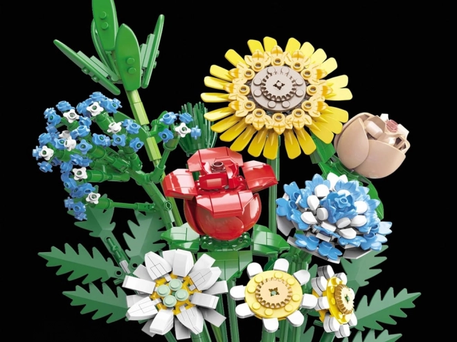 Kit tecnico di costruzione Fiori dei prati con vaso 618 pezzi