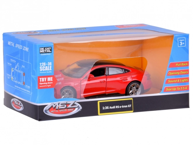 Modello collezionabile Audi RS e-tron GT in metallo 1:36 con suoni e luci