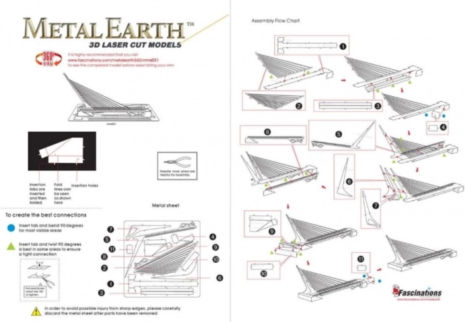 Puzzle 3D Metal Earth Ponte del Meridiano