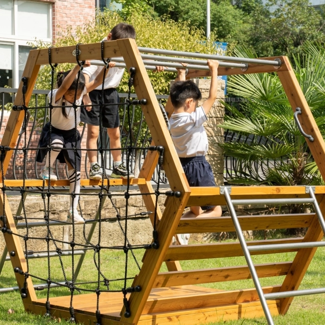 Parco Giochi per Bambini XXL Esagonale in Legno Classic World Edu