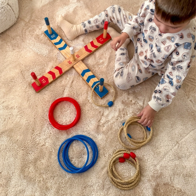 Gioco di abilità ad anelli di legno Tooky Toy