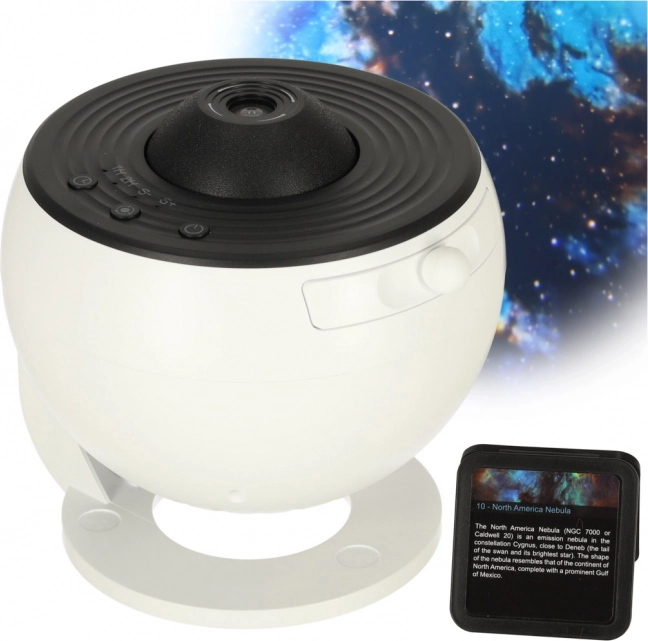 Proiettore cielo notturno LED planetario con USB, 12 dischi e timer a 360°
