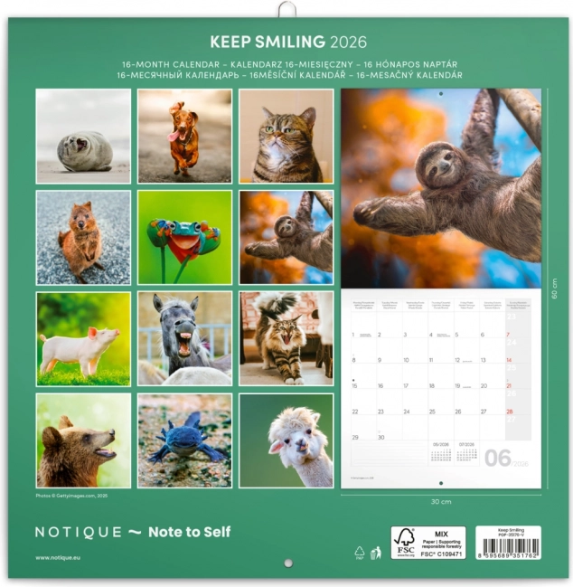 Calendario con note Sorriso per l'anno 2026