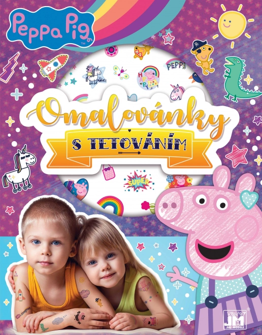 Libro da colorare con tatuaggi Peppa Pig