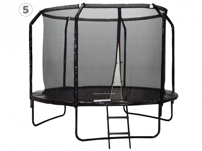 Trampolino da giardino 304 cm con scala