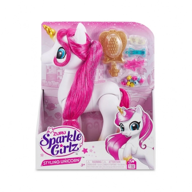 Figurina unicorno sfavillante Sparkle Girlz