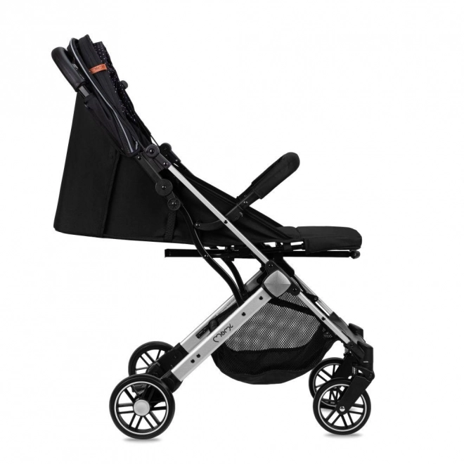 Passeggino MoMi Estelle Light nero con telaio argento