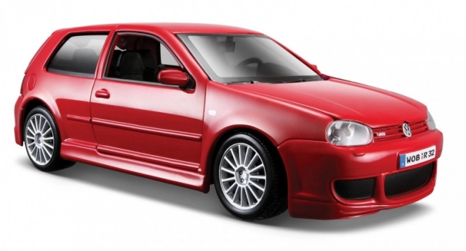 Modello in scala Volkswagen Golf R32 rosso 1/24