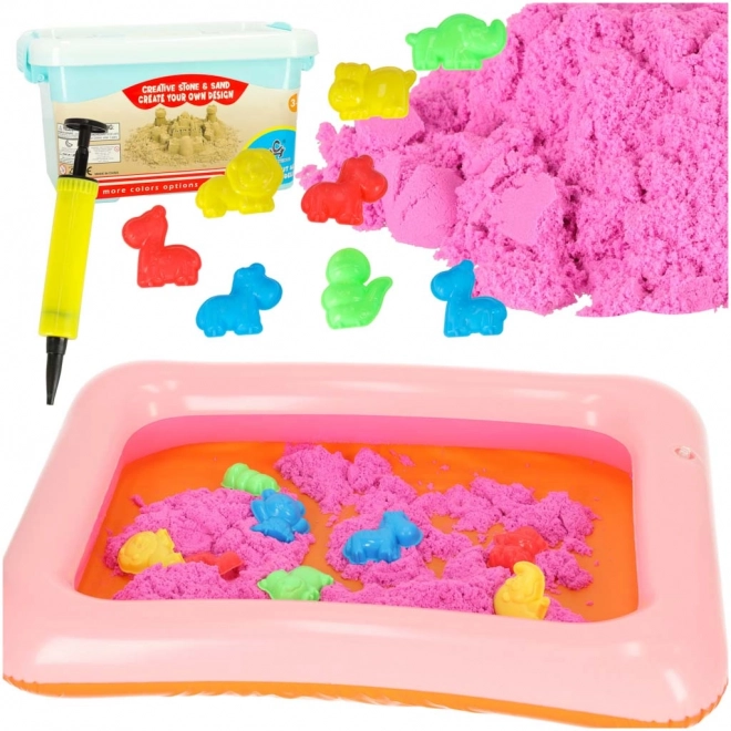 Piasek Kinetyczny Blu con Forme e Piscina – rosa